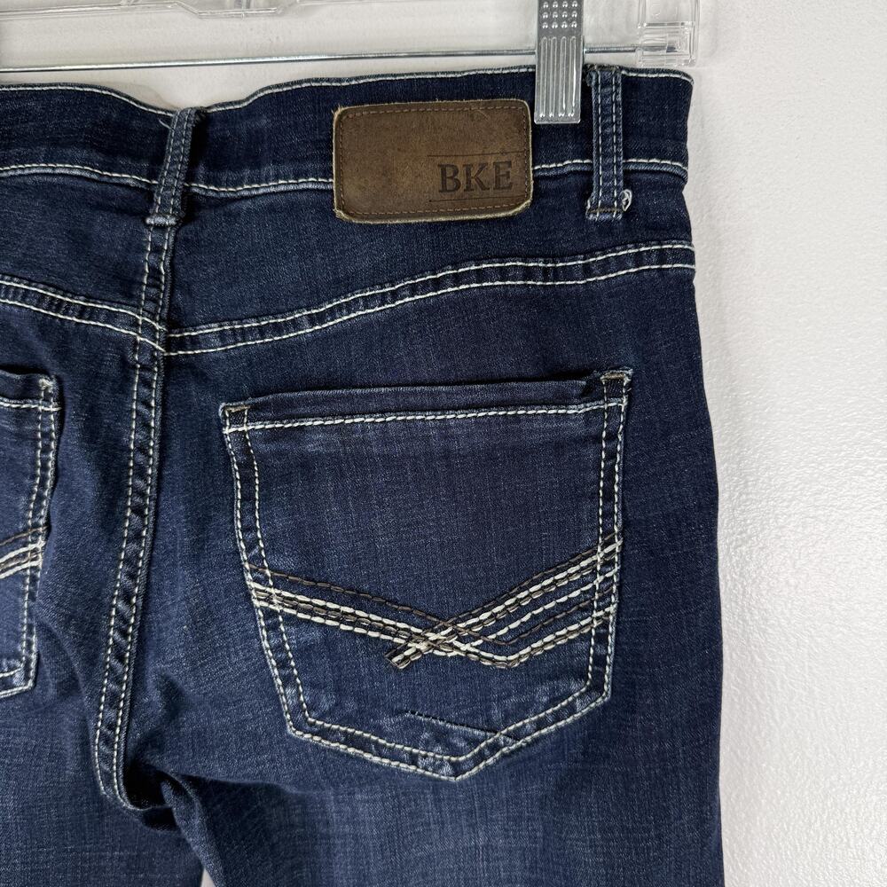 BKE Aiden Jeans Womens 29 Dark Wash Boot Cut Embroidered Stretch Denim Pockets